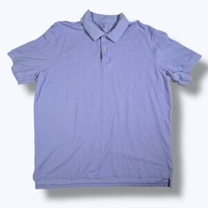 Lands' End Lavender Polo Men's XXL Preppy Minimalist Classic Cotton Shirt